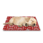 Christmas Deer Knitted Pattern Print Pet Cooling Mat Cover