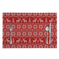 Christmas Deer Knitted Pattern Print Placemat