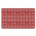 Christmas Deer Knitted Pattern Print Polyester Doormat