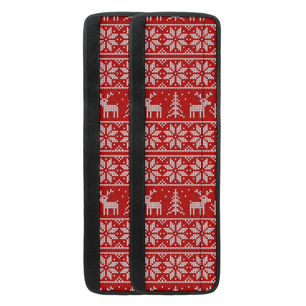 Christmas Deer Knitted Pattern Print Refrigerator Handle Covers
