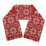 Christmas Deer Knitted Pattern Print Scarf