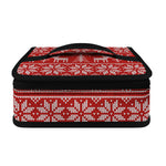 Christmas Deer Knitted Pattern Print Small Lunch Bag