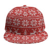 Christmas Deer Knitted Pattern Print Snapback Cap