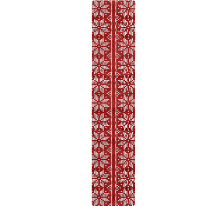 Christmas Deer Knitted Pattern Print Table Runner