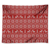 Christmas Deer Knitted Pattern Print Tapestry