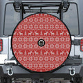 Christmas Deer Knitted Pattern Print Tire Cover With Camera Hole