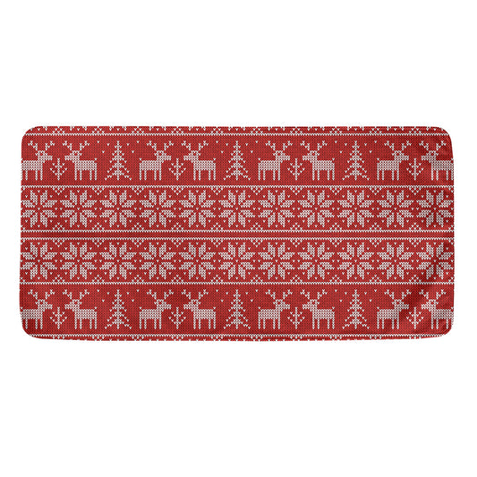 Christmas Deer Knitted Pattern Print Towel