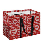 Christmas Deer Knitted Pattern Print Utility Tote Bag