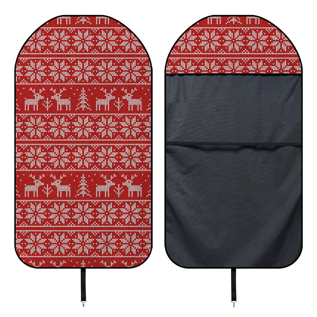 Christmas Deer Knitted Pattern Print Waterproof Car Seat Cover