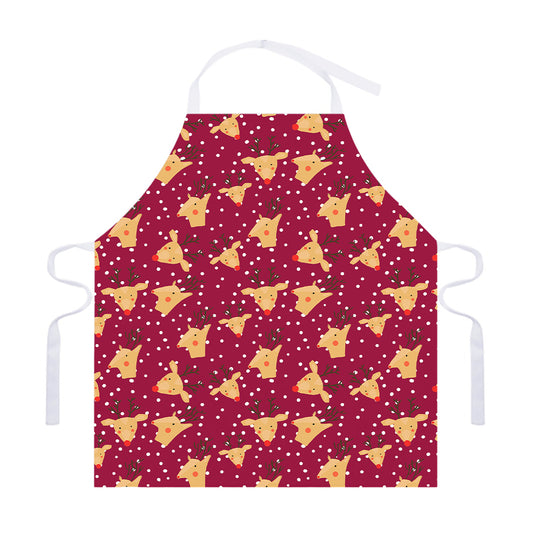 Christmas Deer Pattern Print Adjustable Apron
