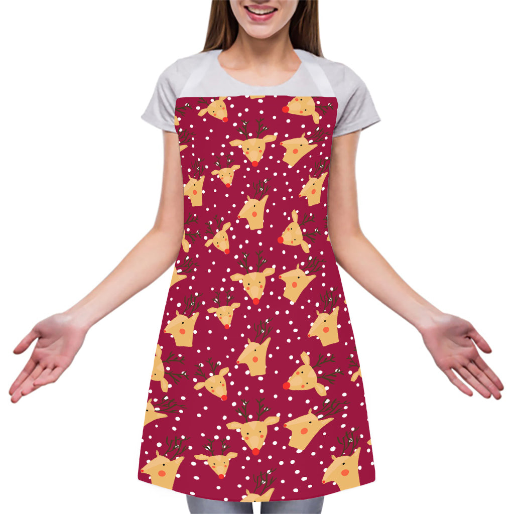 Christmas Deer Pattern Print Adjustable Apron