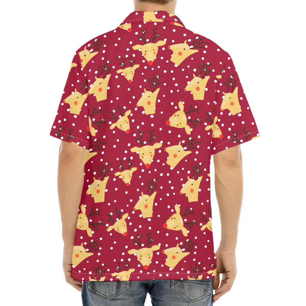 Christmas Deer Pattern Print Aloha Shirt