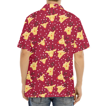 Christmas Deer Pattern Print Aloha Shirt