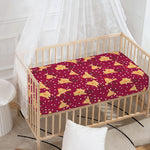 Christmas Deer Pattern Print Baby Crib Sheet