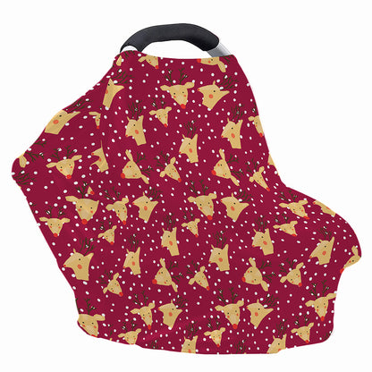 Christmas Deer Pattern Print Baby Seat Cover