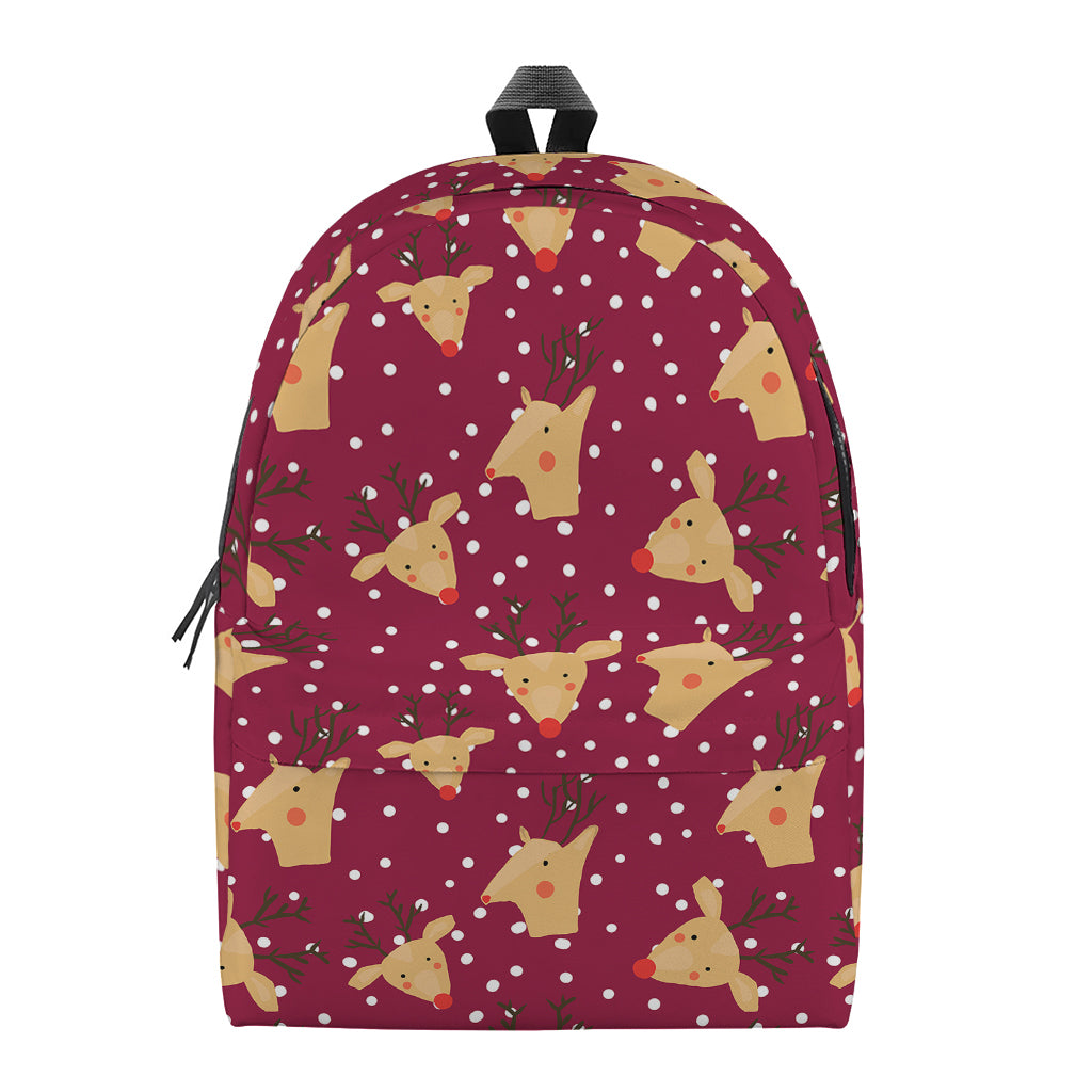 Christmas Deer Pattern Print Backpack