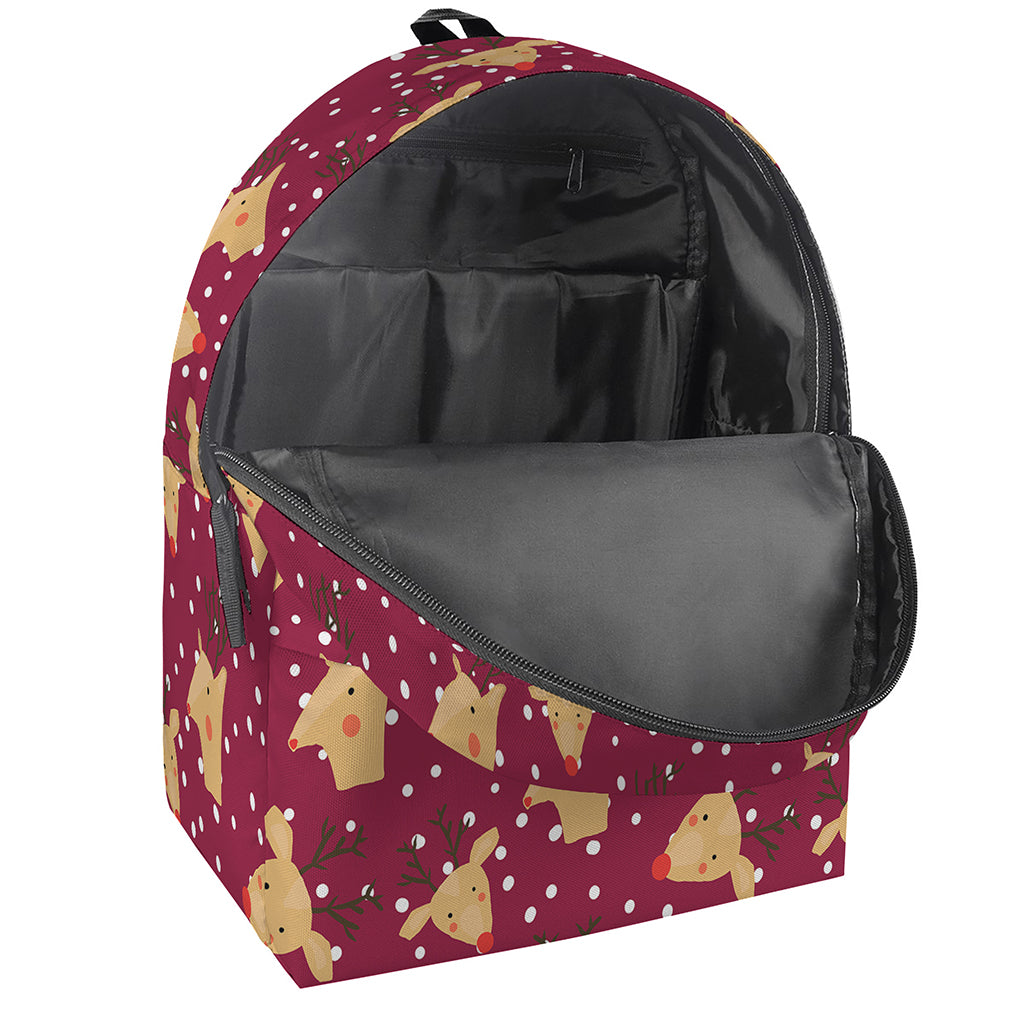 Christmas Deer Pattern Print Backpack