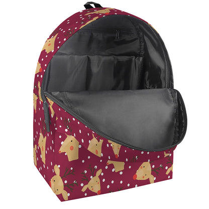 Christmas Deer Pattern Print Backpack