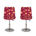 Christmas Deer Pattern Print Bar Stool Covers