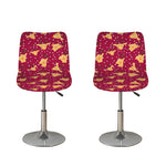 Christmas Deer Pattern Print Bar Stool Covers