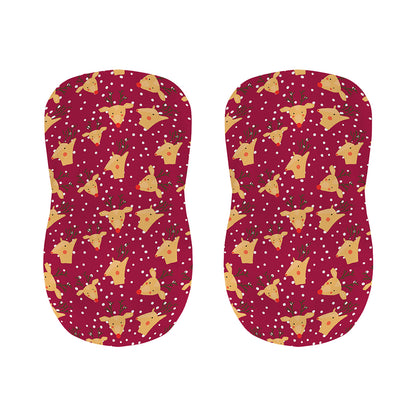Christmas Deer Pattern Print Bar Stool Covers