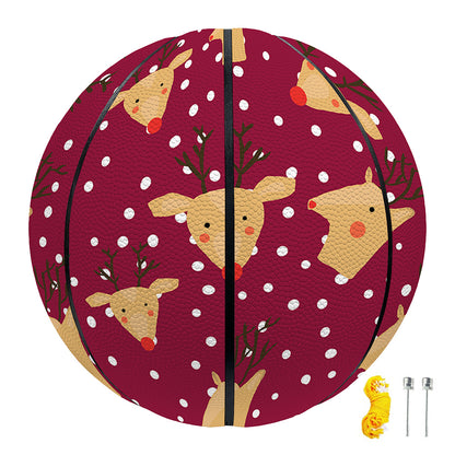 Christmas Deer Pattern Print Basketball