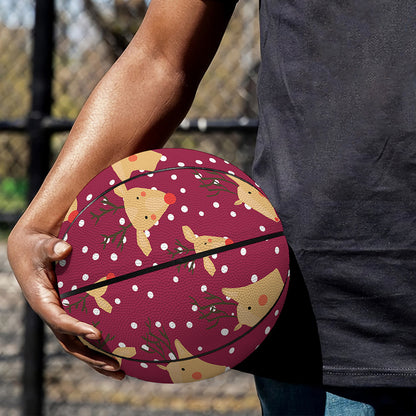 Christmas Deer Pattern Print Basketball