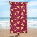 Christmas Deer Pattern Print Beach Towel