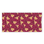 Christmas Deer Pattern Print Beach Towel