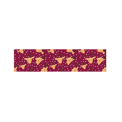 Christmas Deer Pattern Print Bed Runner