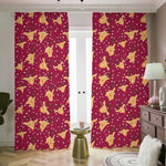 Christmas Deer Pattern Print Blackout Pencil Pleat Curtains