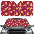 Christmas Deer Pattern Print Car Windshield Sun Shade