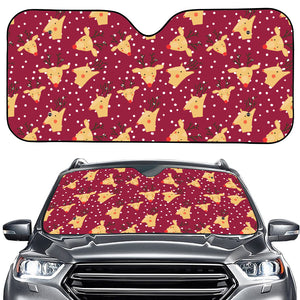 Christmas Deer Pattern Print Car Windshield Sun Shade