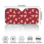 Christmas Deer Pattern Print Car Windshield Sun Shade