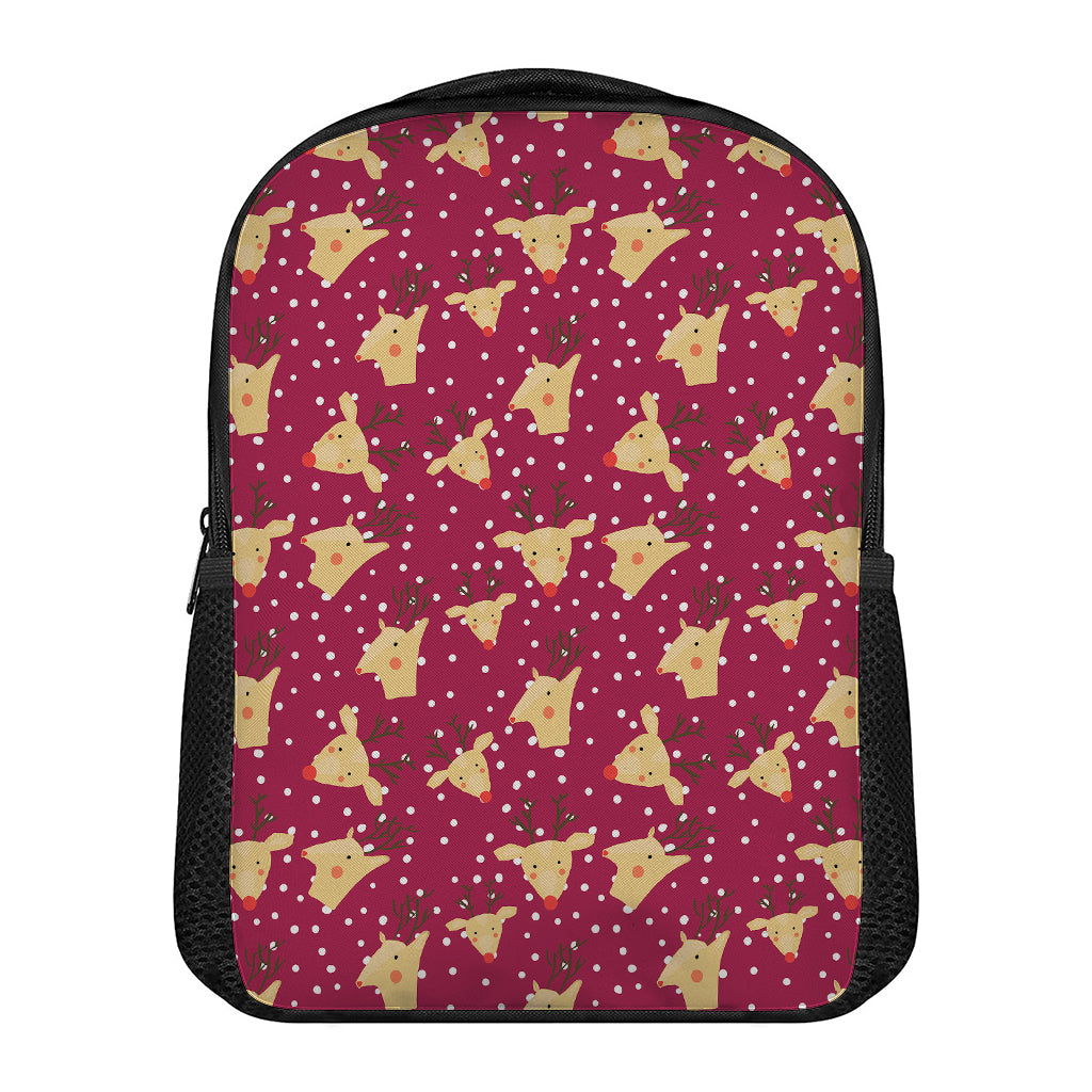 Christmas Deer Pattern Print Casual Backpack