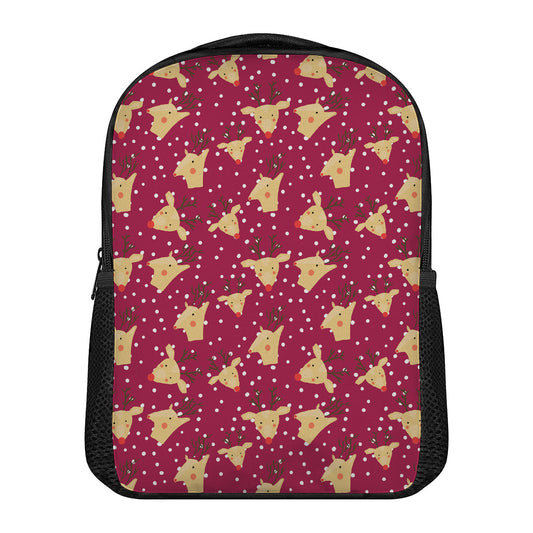 Christmas Deer Pattern Print Casual Backpack