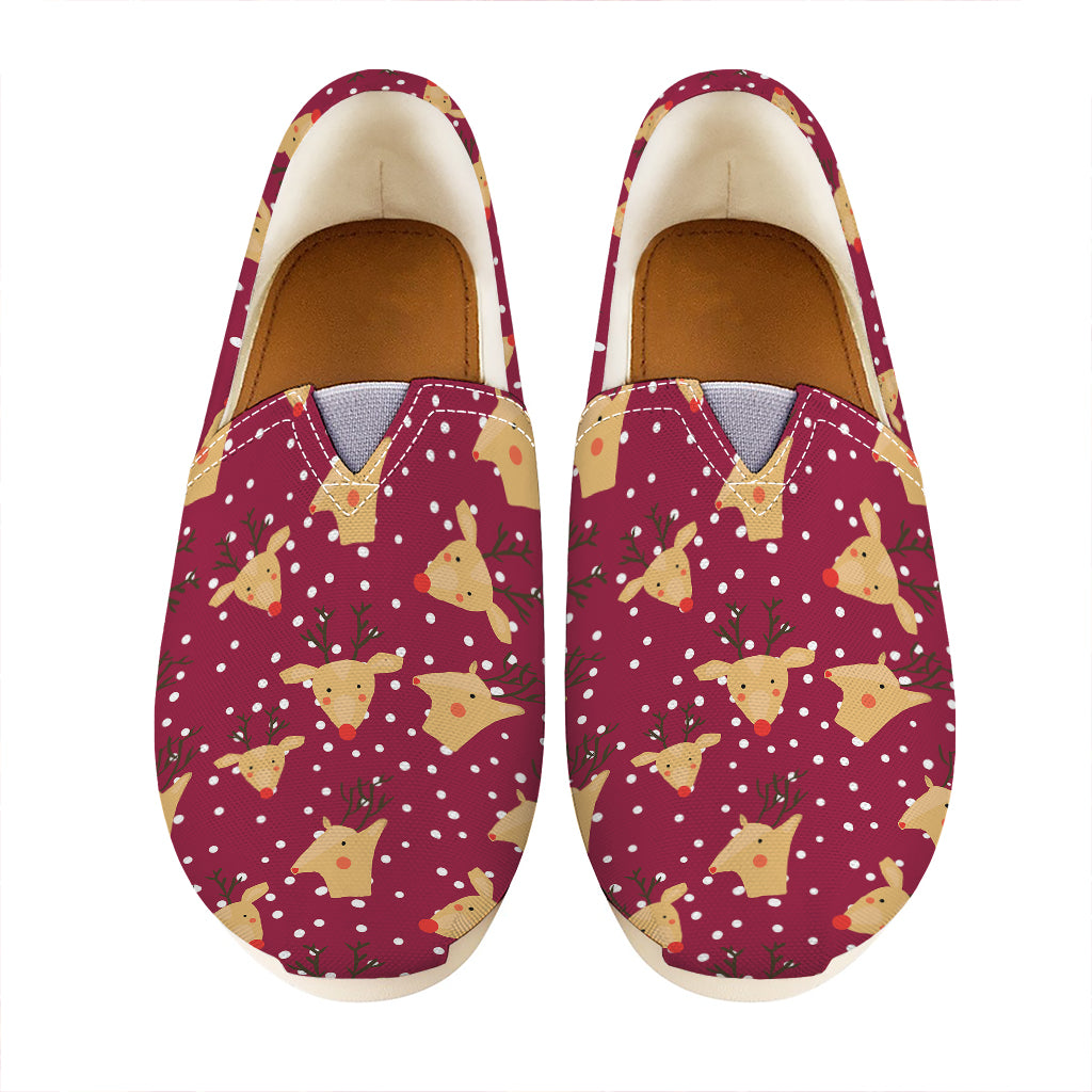 Christmas Deer Pattern Print Casual Shoes