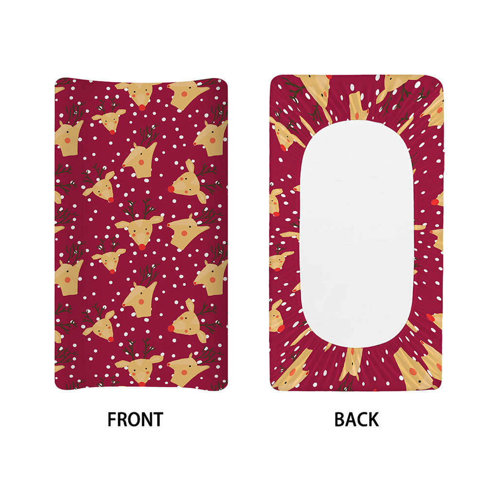 Christmas Deer Pattern Print Changing Pad Cover