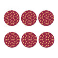 Christmas Deer Pattern Print Coaster Set