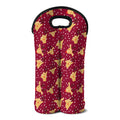 Christmas Deer Pattern Print Double Neoprene Wine Tote