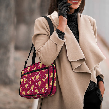 Christmas Deer Pattern Print Double Strap Bible Bag