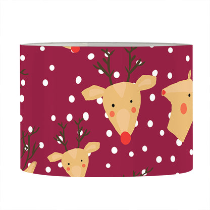 Christmas Deer Pattern Print Drum Lamp Shade