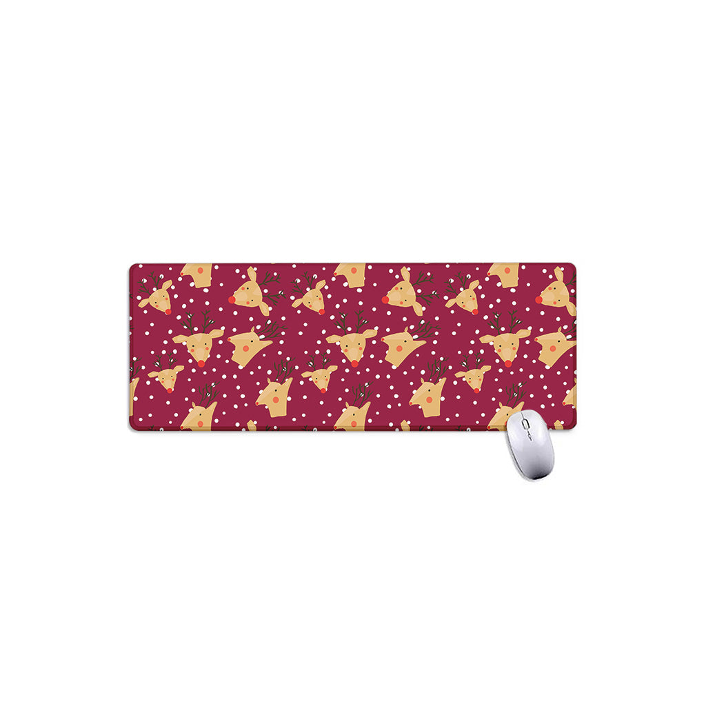 Christmas Deer Pattern Print Extended Mouse Pad