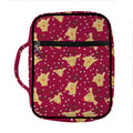 Christmas Deer Pattern Print Front Pocket Bible Bag