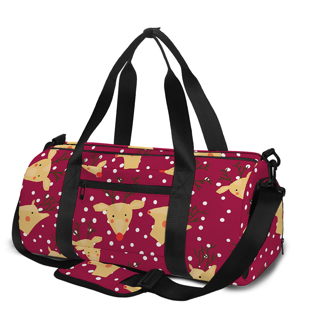 Christmas Deer Pattern Print Gym Bag