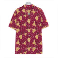 Christmas Deer Pattern Print Hawaiian Shirt