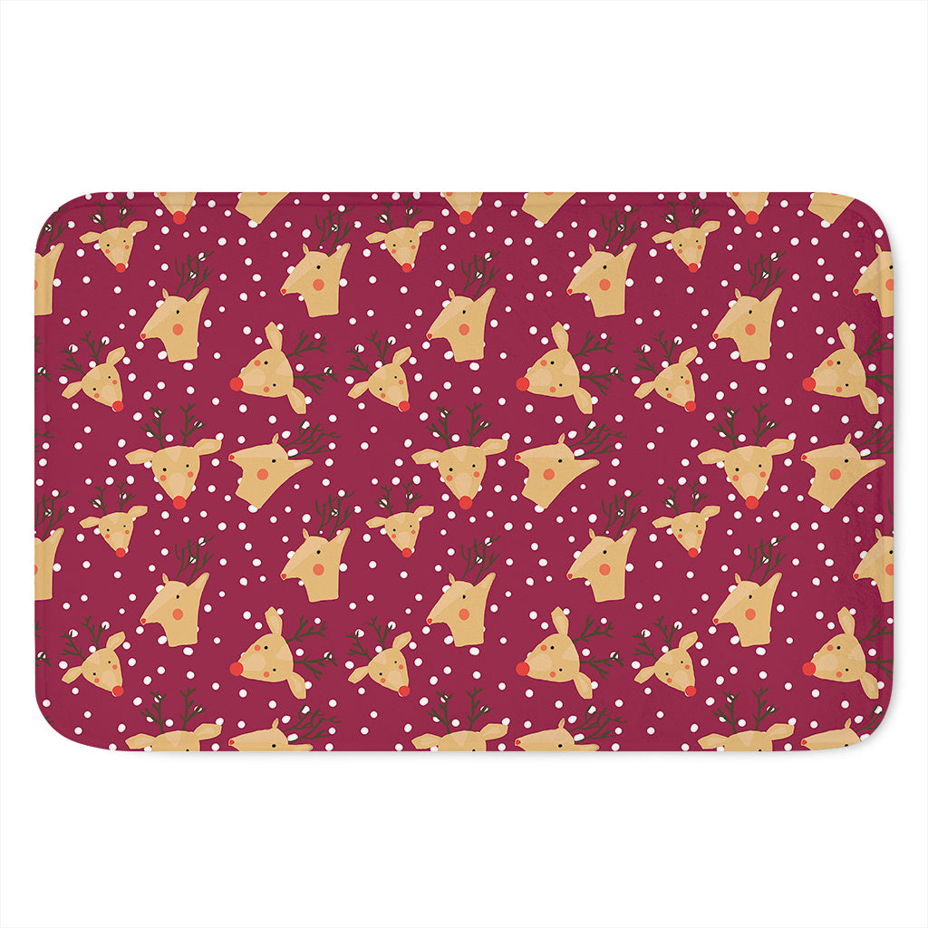 Christmas Deer Pattern Print Indoor Door Mat