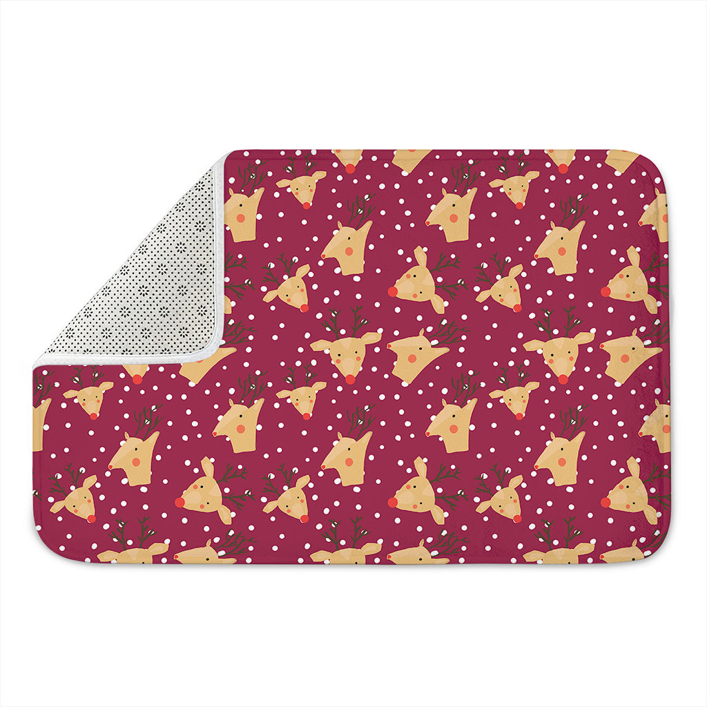 Christmas Deer Pattern Print Indoor Door Mat