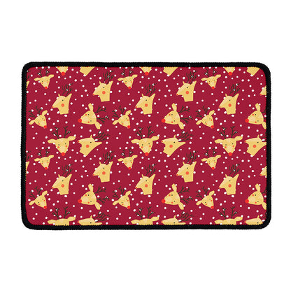 Christmas Deer Pattern Print Kitchen Mat