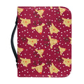 Christmas Deer Pattern Print Leather Bible Cover